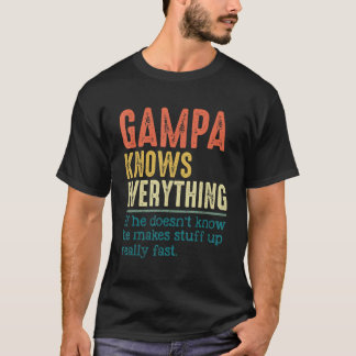 Mens Vintag Gampa weiß alles für Väter T-Shirt