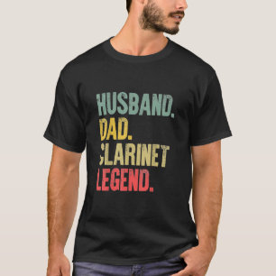 Mens Vintag Gift T - Shirt Husband Vater Clarinet
