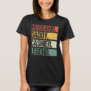 Mens Vintag Husband Daddy Kasse Helden Familienfet T-Shirt