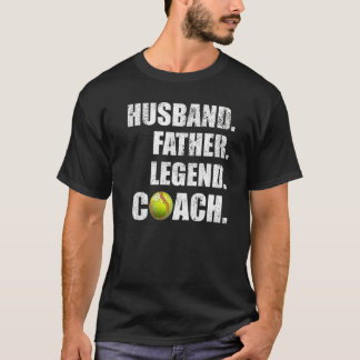 Mens Vintag Husband Pater Legend Softball Coach T-Shirt