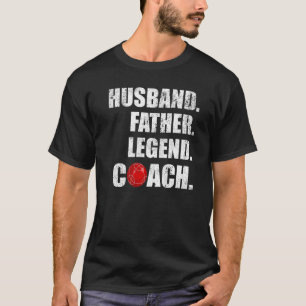 Mens Vintag Husband Vater Legend Bocce Coach Fett T-Shirt