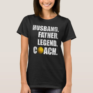 Mens Vintag Husband Vater Legend Volleyball Coac T-Shirt