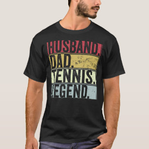Mens Vintag Husband Vater Tennis Legend für Fauna T-Shirt