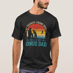 Mens Vintag Lieblings Fishing Buddy nennt mich Bon T-Shirt
