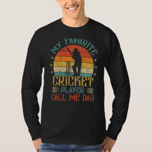 Mens Vintag mein Lieblings-Cricket-Spieler nennen T-Shirt