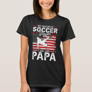 Mens Vintag mein Lieblings-Fußballspieler ruft mic T-Shirt