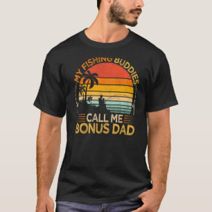 Mens Vintag meine Fischbuddies nennen Bonus Vater T-Shirt