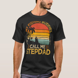 Mens Vintag meine Fischbuddies nennen Stepdad Fish T-Shirt