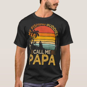 Mens Vintag meine Fischbudgetgeber nennen Papa Fis T-Shirt