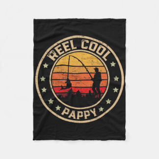 Mens Vintag Reel Cool Pappy Fish Fish Funny Fish Fleecedecke