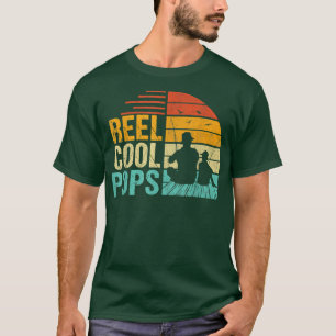 Mens Vintag Reel Coole Pop Fischen Vater Großer Fi T-Shirt