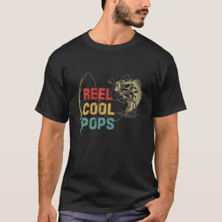 Mens Vintag Reel Coole Pop Fisherman Vatertag T-Shirt