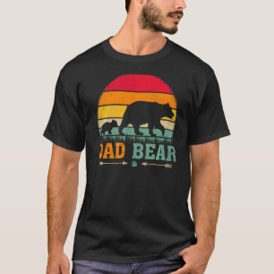 Mens Vintag Retro Bär Tierbärenbär Vatervater T-Shirt