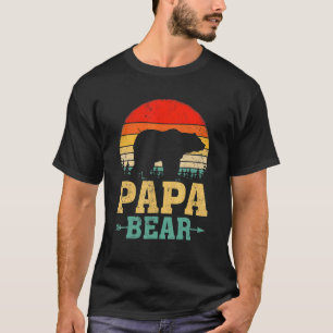 Mens Vintag Retro Bear Animal Papa Bärenvater' T-Shirt