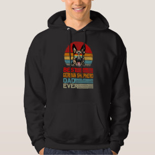 Mens Vintag Retro Best German Shepherd Vater Ever  Hoodie