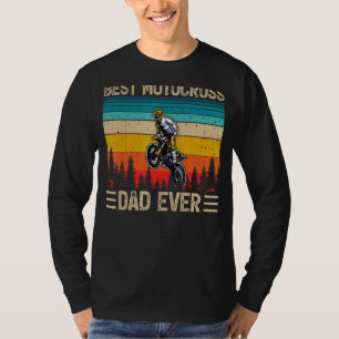 Mens Vintag Retro Best Motocross Vater je Vater T-Shirt