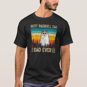 Mens Vintag Retro Best Ragdoll Cat Vater Ever Fath T-Shirt