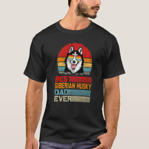 Mens Vintag Retro Best Sibirien Husky Vater Ever F T-Shirt