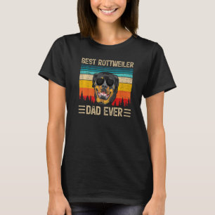 Mens Vintag Retro Bester Rottweiler Vater je Faste T-Shirt