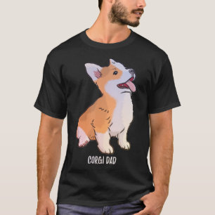 Mens Vintag Retro Corgi Dog Vater Dadvads Day T-Shirt