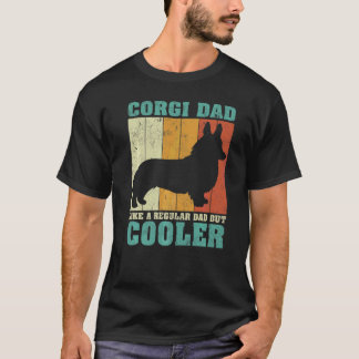 Mens Vintag Retro Corgi Vater wie ein regelmäßiger T-Shirt