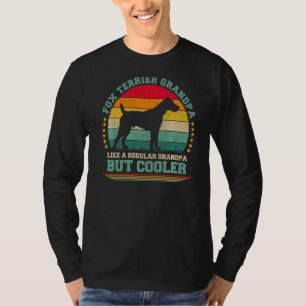 Mens Vintag Retro Dog Fox Terrier Großvater Vater T-Shirt
