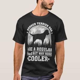 Mens Vintag Retro Hund Border Terrier Vater Vater' T-Shirt