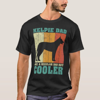 Mens Vintag Retro Kelpie Vater wie ein regelmäßige T-Shirt