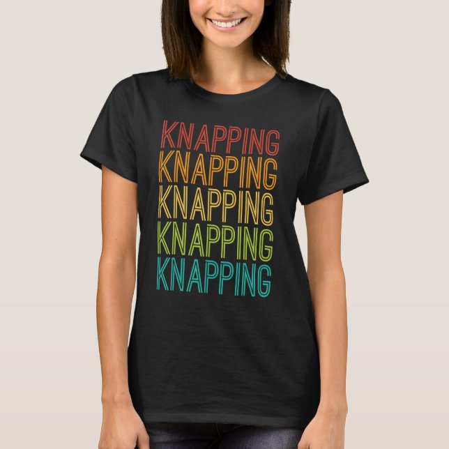Mens Vintag Retro Knapping T-Shirt (Vorderseite)