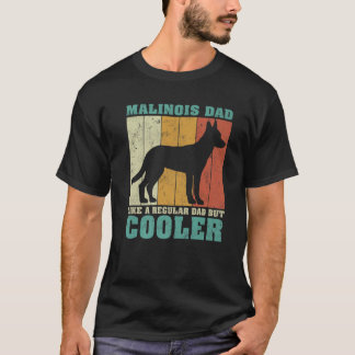 Mens Vintag Retro Malinois Vater wie ein regelmäßi T-Shirt