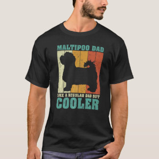 Mens Vintag Retro Maltipoo Vater wie ein regelmäßi T-Shirt