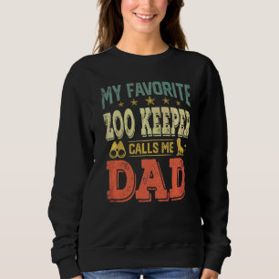 Mens Vintag Retro Mein Lieblings-Zoologe ruft mich Sweatshirt