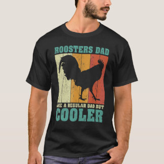 Mens Vintag Retro Rooster Vater wie ein regelmäßig T-Shirt