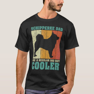 Mens Vintag Retro Schipperke Vater wie ein normale T-Shirt