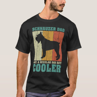 Mens Vintag Retro Schnauzer Vater wie ein regelmäß T-Shirt