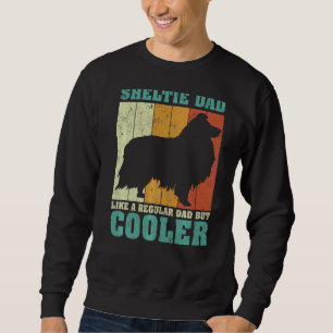 Mens Vintag Retro Sheltie Vater wie ein regelmäßig Sweatshirt