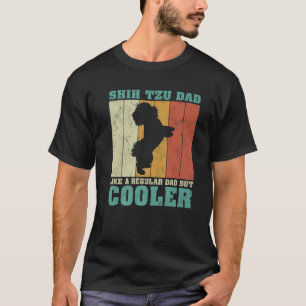 Mens Vintag Retro Shih Tzu Vater wie ein regelmäßi T-Shirt