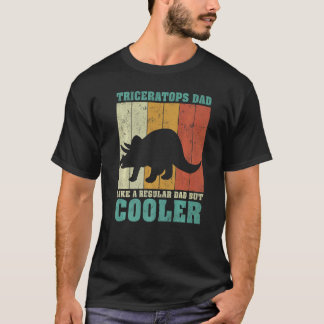 Mens Vintag Retro Triceratops Vater wie ein normal T-Shirt