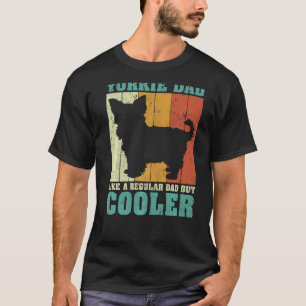 Mens Vintag Retro Yorkie Vater wie ein regelmäßige T-Shirt