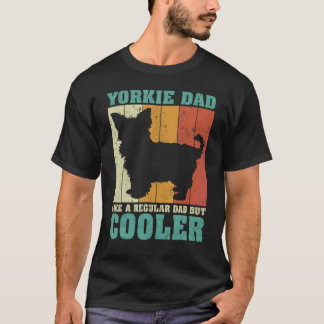Mens Vintag Retro Yorkie Vater wie ein regelmäßige T-Shirt