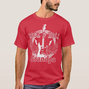 Mens Vintag Rock'n'Roll Grandpa Guitar Player gra T-Shirt