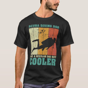 Mens Vintag Scuba Diving Vater wie ein regelmäßige T-Shirt