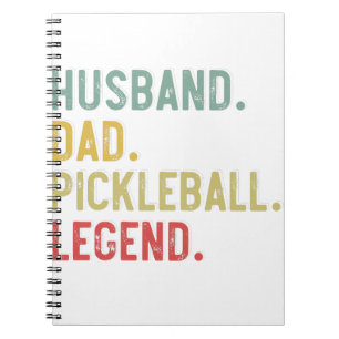 Mens Vintag Shirt Husband Vater Pickleball Legende Notizblock
