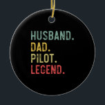 Mens Vintag Shirt Husband Vater Pilot Legende Retr Keramik Ornament<br><div class="desc">Mens Vintage Shirt Handball Vater Pilot Legend Retro Pilot,  Papa,  Flugzeug,  Luftfahrt,  Väter, Tag, Militär, Kämpfer, Pilot-Vater, Geschenke, Fliegen, Fliegen, Flugzeug, Luftfahrzeug, Jet, Flugzeug, Vater, Fliege, lustige, Geschenke</div>