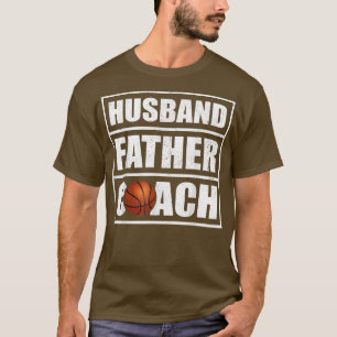 Mens Vintag Style Ehemann Vater Basketball Coach T-Shirt