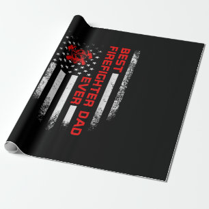 Mens Vintag USA Beste Feuerwehrfrau Geschenkpapier