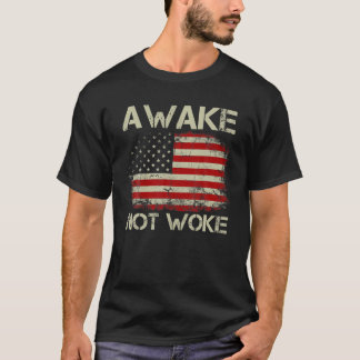 Mens Vintage alte amerikanische Flagge erwecken ni T-Shirt