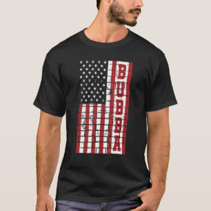 Mens Vintage amerikanische Flagge Bubba 60. Fett T-Shirt