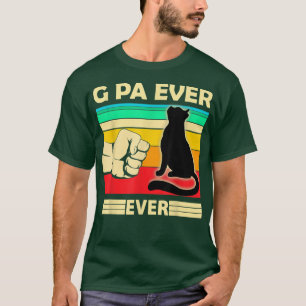 Mens Vintage Best Cat G PA Ever Bump Fit Funny Cat T-Shirt