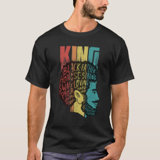 Mens Vintage Black King African American Natural A T-Shirt